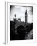 View of Big Ben from across the Westminster Bridge - Thames River - City of London - UK - England-Philippe Hugonnard-Framed Premium Photographic Print