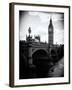 View of Big Ben from across the Westminster Bridge - Thames River - City of London - UK - England-Philippe Hugonnard-Framed Premium Photographic Print