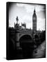 View of Big Ben from across the Westminster Bridge - Thames River - City of London - UK - England-Philippe Hugonnard-Framed Stretched Canvas