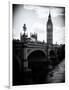 View of Big Ben from across the Westminster Bridge - Thames River - City of London - UK - England-Philippe Hugonnard-Framed Photographic Print