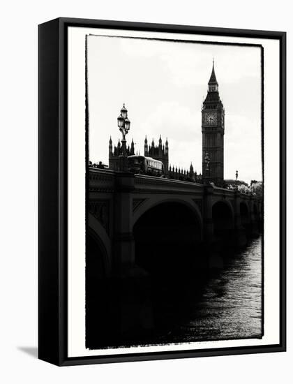 View of Big Ben from across the Westminster Bridge - Thames River - City of London - UK - England-Philippe Hugonnard-Framed Stretched Canvas