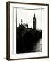 View of Big Ben from across the Westminster Bridge - Thames River - City of London - UK - England-Philippe Hugonnard-Framed Premium Photographic Print