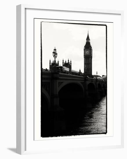 View of Big Ben from across the Westminster Bridge - Thames River - City of London - UK - England-Philippe Hugonnard-Framed Photographic Print