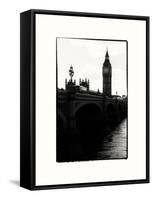 View of Big Ben from across the Westminster Bridge - Thames River - City of London - UK - England-Philippe Hugonnard-Framed Stretched Canvas