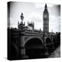 View of Big Ben from across the Westminster Bridge - Thames River - City of London - UK - England-Philippe Hugonnard-Stretched Canvas