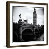 View of Big Ben from across the Westminster Bridge - Thames River - City of London - UK - England-Philippe Hugonnard-Framed Photographic Print