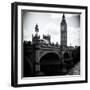 View of Big Ben from across the Westminster Bridge - Thames River - City of London - UK - England-Philippe Hugonnard-Framed Photographic Print