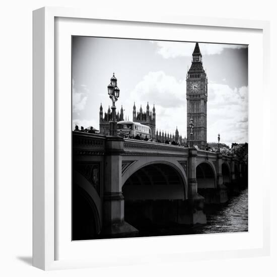 View of Big Ben from across the Westminster Bridge - Thames River - City of London - UK - England-Philippe Hugonnard-Framed Photographic Print