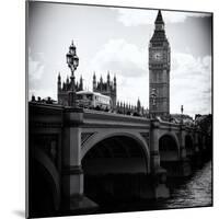 View of Big Ben from across the Westminster Bridge - Thames River - City of London - UK - England-Philippe Hugonnard-Mounted Photographic Print