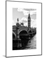 View of Big Ben from across the Westminster Bridge - Thames River - City of London - UK - England-Philippe Hugonnard-Mounted Art Print