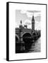 View of Big Ben from across the Westminster Bridge - Thames River - City of London - UK - England-Philippe Hugonnard-Framed Stretched Canvas