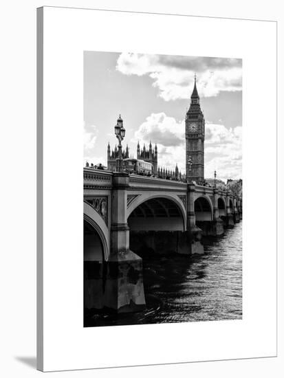 View of Big Ben from across the Westminster Bridge - Thames River - City of London - UK - England-Philippe Hugonnard-Stretched Canvas