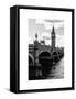 View of Big Ben from across the Westminster Bridge - Thames River - City of London - UK - England-Philippe Hugonnard-Framed Stretched Canvas