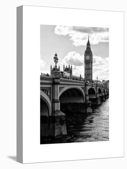 View of Big Ben from across the Westminster Bridge - Thames River - City of London - UK - England-Philippe Hugonnard-Stretched Canvas