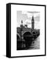 View of Big Ben from across the Westminster Bridge - Thames River - City of London - UK - England-Philippe Hugonnard-Framed Stretched Canvas