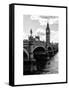 View of Big Ben from across the Westminster Bridge - Thames River - City of London - UK - England-Philippe Hugonnard-Framed Stretched Canvas