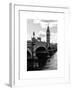 View of Big Ben from across the Westminster Bridge - Thames River - City of London - UK - England-Philippe Hugonnard-Framed Art Print