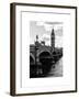 View of Big Ben from across the Westminster Bridge - Thames River - City of London - UK - England-Philippe Hugonnard-Framed Art Print