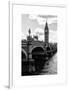 View of Big Ben from across the Westminster Bridge - Thames River - City of London - UK - England-Philippe Hugonnard-Framed Art Print