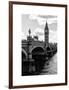 View of Big Ben from across the Westminster Bridge - Thames River - City of London - UK - England-Philippe Hugonnard-Framed Art Print