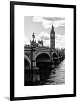 View of Big Ben from across the Westminster Bridge - Thames River - City of London - UK - England-Philippe Hugonnard-Framed Art Print