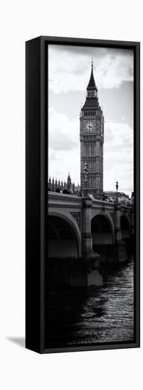 View of Big Ben from across the Westminster Bridge - Thames River - London - Door Poster-Philippe Hugonnard-Framed Stretched Canvas