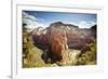 View of Big Bend, Observation Point, and the Virgin River in Zion National Park, Utah-Carlo Acenas-Framed Photographic Print