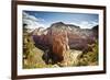 View of Big Bend, Observation Point, and the Virgin River in Zion National Park, Utah-Carlo Acenas-Framed Photographic Print