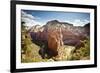 View of Big Bend, Observation Point, and the Virgin River in Zion National Park, Utah-Carlo Acenas-Framed Photographic Print