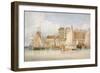 View of Billingsgate Wharf and Market with Vessels and People, City of London, 1824-James Lambert-Framed Giclee Print