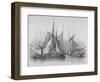 View of Billingsgate Wharf with Oyster Boats, City of London, 1830-Edward William Cooke-Framed Premium Giclee Print