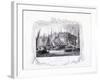 View of Billingsgate Wharf with Three Tuns Public House, Figures and Boats, London, 1834-James Carter-Framed Giclee Print