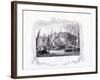 View of Billingsgate Wharf with Three Tuns Public House, Figures and Boats, London, 1834-James Carter-Framed Giclee Print