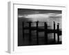 View of Birds on Pier at Sunset, Fort Myers, Florida, USA-Adam Jones-Framed Premium Photographic Print