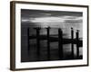 View of Birds on Pier at Sunset, Fort Myers, Florida, USA-Adam Jones-Framed Photographic Print