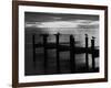 View of Birds on Pier at Sunset, Fort Myers, Florida, USA-Adam Jones-Framed Photographic Print