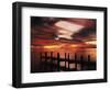 View of Birds on Pier at Sunset, Fort Myers, Florida, USA-Adam Jones-Framed Photographic Print