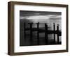 View of Birds on Pier at Sunset, Fort Myers, Florida, USA-Adam Jones-Framed Photographic Print