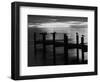 View of Birds on Pier at Sunset, Fort Myers, Florida, USA-Adam Jones-Framed Photographic Print