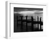 View of Birds on Pier at Sunset, Fort Myers, Florida, USA-Adam Jones-Framed Photographic Print