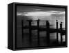 View of Birds on Pier at Sunset, Fort Myers, Florida, USA-Adam Jones-Framed Stretched Canvas