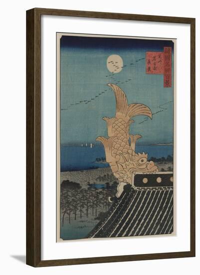 View of Bishu Nagoya-Ando Hiroshige-Framed Art Print