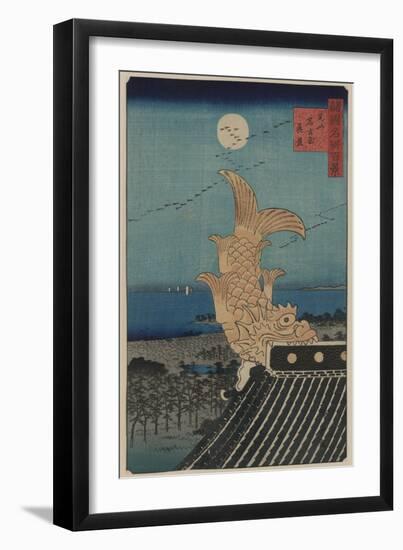 View of Bishu Nagoya-Ando Hiroshige-Framed Art Print