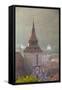 View of Black Church, Brasov, Transylvania, Romania-Ian Trower-Framed Stretched Canvas