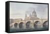 View of Blackfriars Bridge and St Paul's Cathedral, London, 1790-null-Framed Stretched Canvas