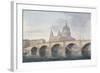 View of Blackfriars Bridge and St Paul's Cathedral, London, 1790-null-Framed Giclee Print