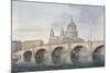 View of Blackfriars Bridge and St Paul's Cathedral, London, 1790-null-Mounted Giclee Print