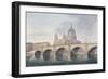 View of Blackfriars Bridge and St Paul's Cathedral, London, 1790-null-Framed Giclee Print