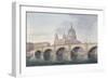 View of Blackfriars Bridge and St Paul's Cathedral, London, 1790-null-Framed Giclee Print