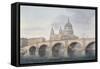 View of Blackfriars Bridge and St Paul's Cathedral, London, 1790-null-Framed Stretched Canvas